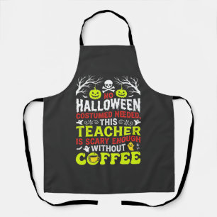 Tablier Conception de café assez effrayante pour Halloween