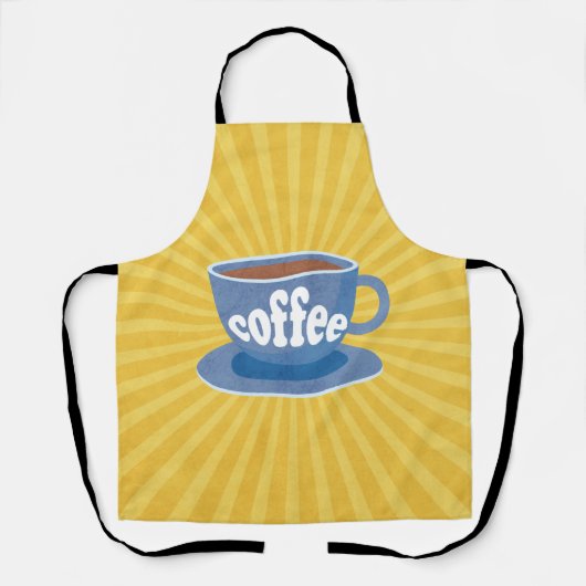 Tablier Conception de café rétro (Recto)