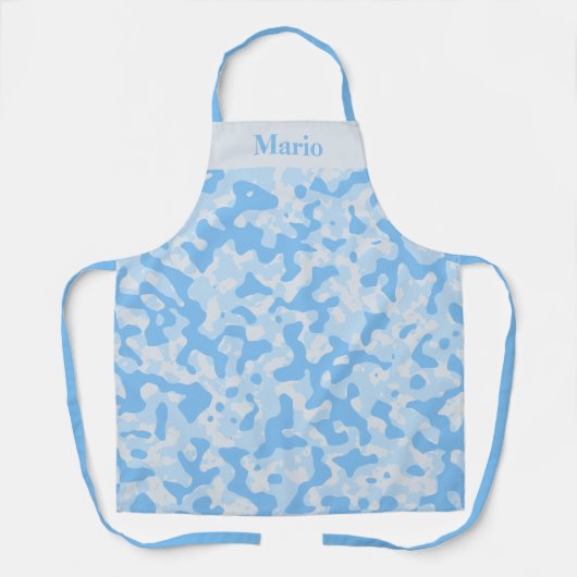 Tablier Conception de camouflage bleu subtil (Recto)