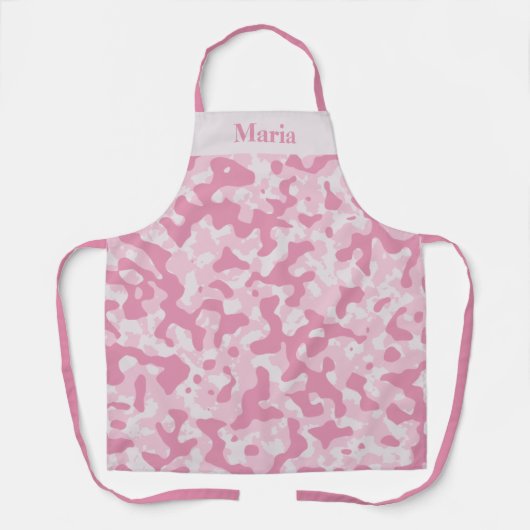 Tablier Conception de camouflage rose souple (Recto)