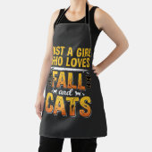 Tablier Conception de chats fille d'automne Halloween_1 (Insitu)