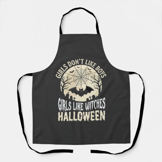 Tablier Conception de chauve-souris Halloween pour filles  (Recto)
