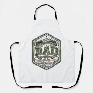 Tablier Conception de chemise de badge de montagne de papa