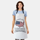 Tablier Conception de chemise de carte de drapeau patrioti (Porté)