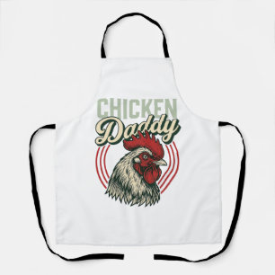 Tablier Conception de chemise de coq de papa de poulet vin