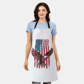 Tablier Conception de chemise de drapeau d'aigle patriotiq (Porté)