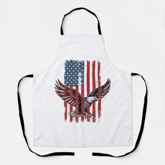 Tablier Conception de chemise de drapeau d'aigle patriotiq (Recto)