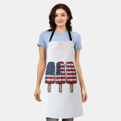 Tablier Conception de chemise de drapeau de popsicle patri (Porté)