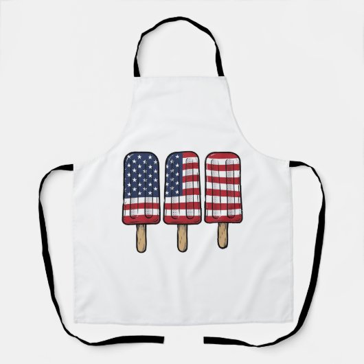 Tablier Conception de chemise de drapeau de popsicle patri (Recto)