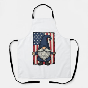 Tablier Conception de chemise de drapeau vintage Gnome pat