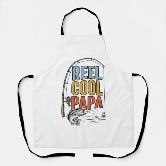 Tablier Conception de chemise de pêche Reel Cool Papa_1 (Recto)