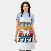 Tablier Conception de chemise de thérapie de chien Beagle  (Porté)
