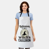 Tablier Conception de chemise de ville d'Halloween de chât (Porté)