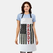 Tablier Conception de chemise Drapeau Américain Papa en dé (Porté)