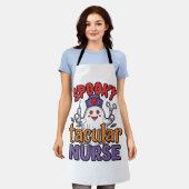Tablier Conception de chemise fantôme Halloween Infirmière (Porté)