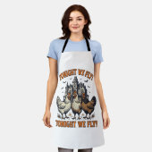 Tablier Conception de chemise Halloween de poulet drôle de (Porté)