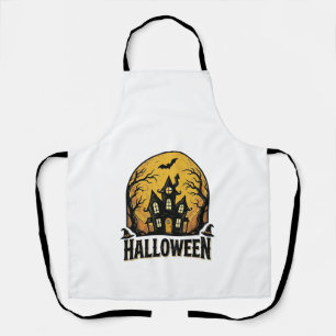 Tablier Conception de chemise Halloween Maison Hantée Vint