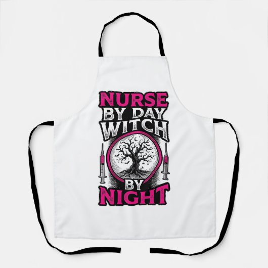 Tablier Conception de chemise Halloween Sorcière de nuit I (Recto)