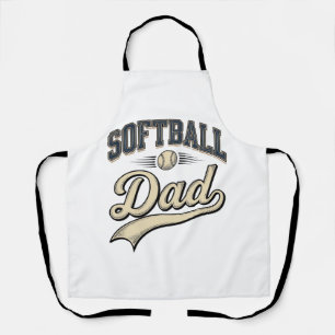 Tablier Conception de chemise pour papa de softball vintag
