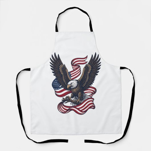 Tablier Conception de chemise vectorielle aigle patriotiqu (Recto)