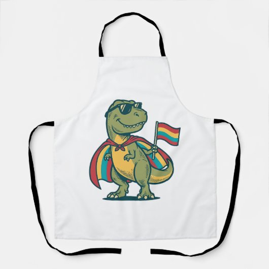 Tablier Conception de chemise vectorielle de dinosaure de (Recto)