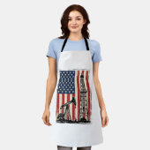 Tablier Conception de chemise vectorielle de drapeau améri (Porté)