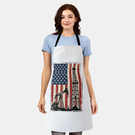 Tablier Conception de chemise vectorielle de drapeau améri (Porté)