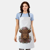 Tablier Conception de chemise vectorielle de vache highlan (Porté)