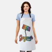 Tablier Conception de chemise vectorielle Gaymer Rainbow G (Porté)