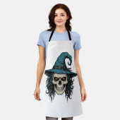 Tablier Conception de chemise vectorielle Halloween crâne (Porté)
