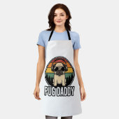 Tablier Conception de chemise vectorielle pour chien Pug D (Porté)