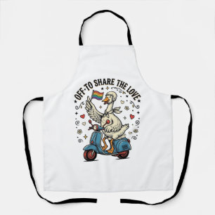 Tablier Conception de chemise vintage Funny Goose Scooter 