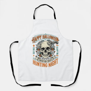 Tablier Conception de chemise vintage Halloween crâne Tric
