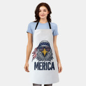 Tablier Conception de chemise Vintage Patriotic Eagle Meri (Porté)