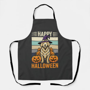 Tablier Conception de citrouille vintage Halloween Golden