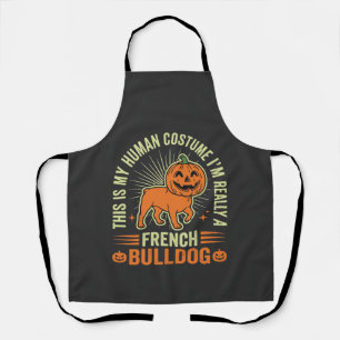 Tablier Conception de costume humain drôle de French Bulld