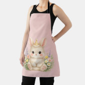 Tablier Conception de fleur sauvage de lapin duveteux pour (Insitu)