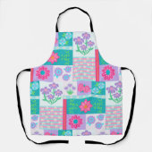 Tablier Conception de fleurs vibrantes en fleurs (Recto)