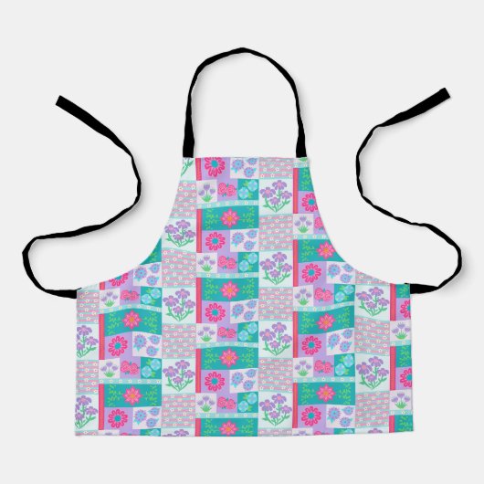 Tablier Conception de fleurs vibrantes en fleurs (Recto)