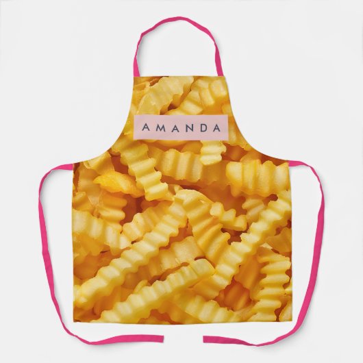Tablier Conception de frites françaises coupées en fronce (Recto)