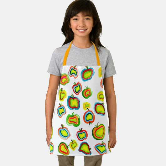 Tablier Conception de fruit d'aquarelle pomme funky (Insitu)