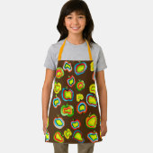 Tablier Conception de fruit d'aquarelle pomme funky (Insitu)