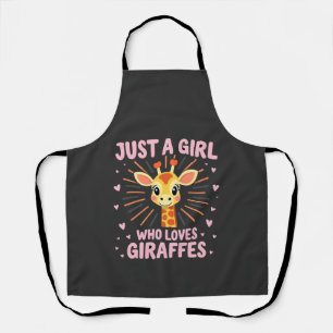 Tablier Conception de girafe drôle pour femmes filles safa