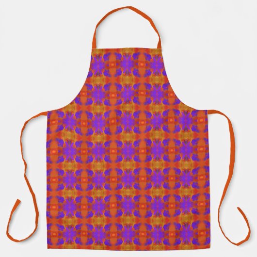 Tablier Conception de graphisme abstrait orange violet et (Recto)