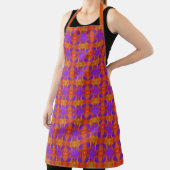 Tablier Conception de graphisme abstrait orange violet et (Insitu)