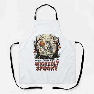 Tablier Conception de gravure vintage Halloween squelette 