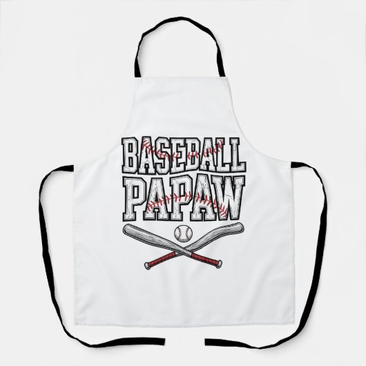 Tablier Conception de gravure vintage Papaw baseball_1 (Recto)