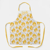 Tablier Conception de la ferme de poussins jaune joueuse (Recto)