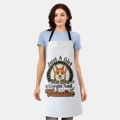 Tablier Conception de la Saint-Valentin Corgi pour les ama (Porté)