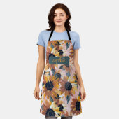 Tablier Conception de l'aquarelle de tournesol (Porté)